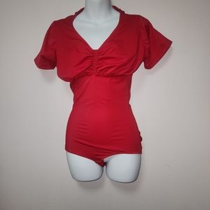 Equilibrium International Red Dance Bodysuit 2X